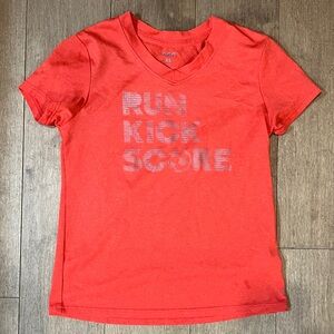 DSG Reddish Orange Kids' Tee with Sporty Graphic